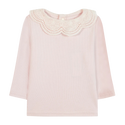 Pale Pink Baby Scallop Collar Top