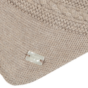 Beige Marled Cableknit Hat