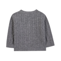 Heather Gray Baby Cableknit Cardigan