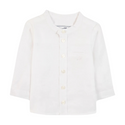 White Baby Linen Button Down Shirt