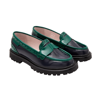 Navy and Green Altesse Loafer