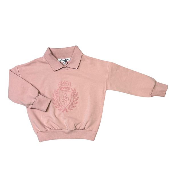 Pink Collar Logo Sweatshirt