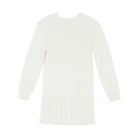 Ivory Pleated Knit Dress