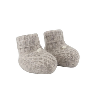Gray Diamond Knit Booties