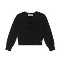 Black Bow Button Cardigan