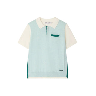 Light Blue Laser Knit Polo