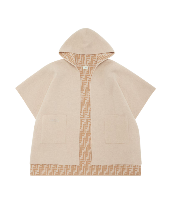 Beige Reversible FF Cape