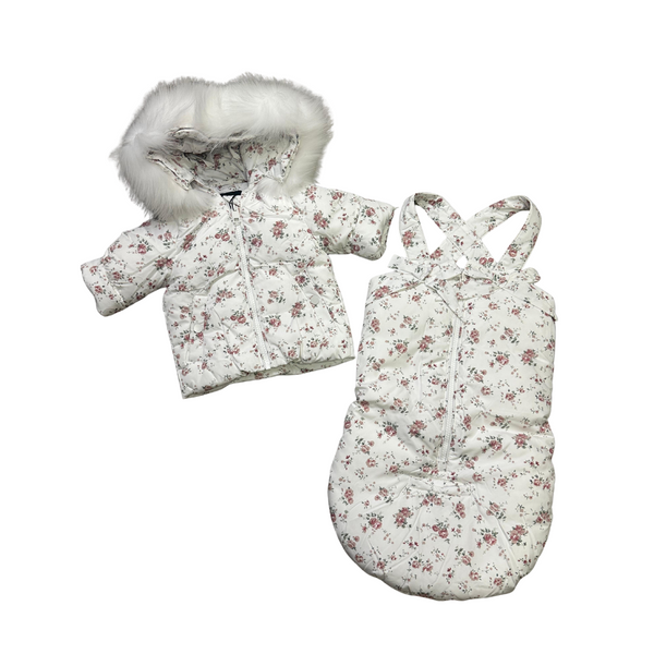 Pink Floral Snow Suit
