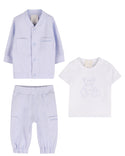 Pale Blue Baby Tracksuit and Tee Set