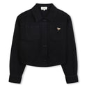 Black Denim Heart Pocket Overshirt