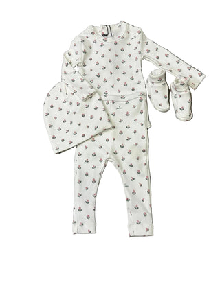 Pink Floral Onesie and Legging Set