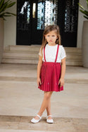 Red Pleated Jumper