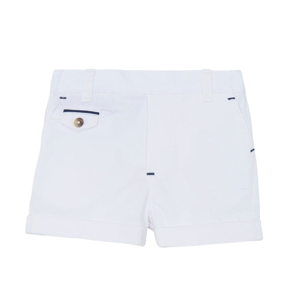 White Little Boys Chino Short