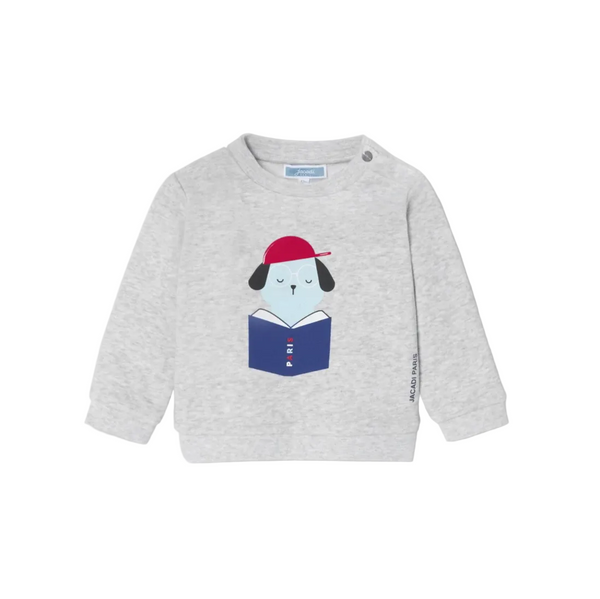 Heather Gray Laurel Dog Crewneck