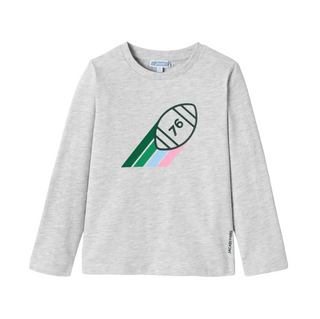 Heather Gray Sernin Football Tee
