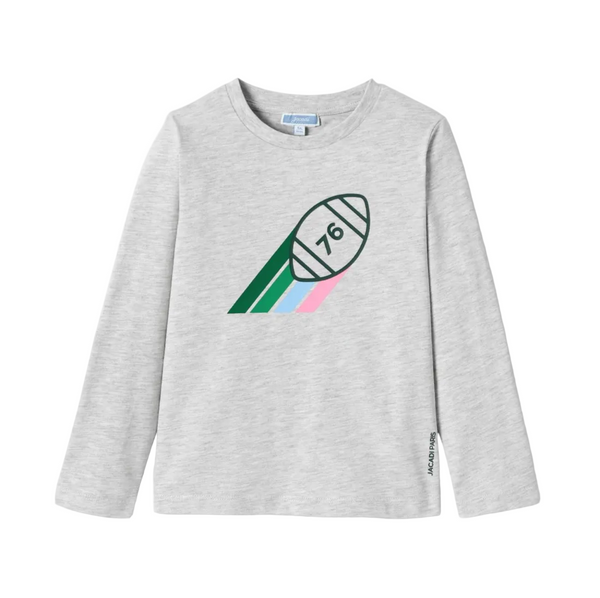 Heather Gray Sernin Football Tee