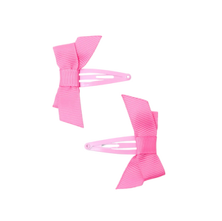 Pink Bleuette Bow Hair Clips