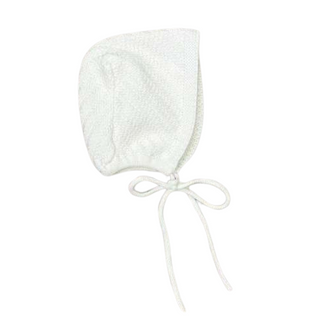 White Diamond Knit Bonnet