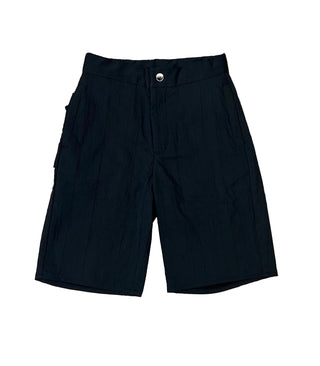 Navy Pinstripe Shorts