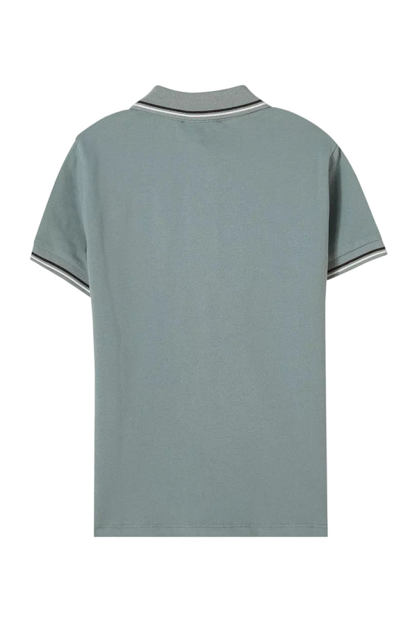Grey Blue Classic Polo