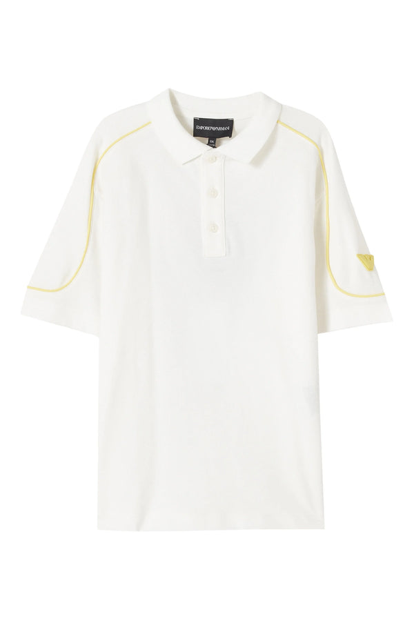 White Piping Trim Polo