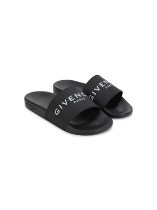 Black Givenchy Logo Slides