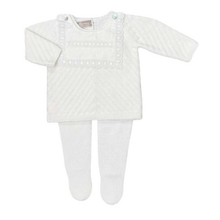 White Diamond Knit Top and Pants
