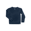 Blue Houndstooth Revel Crewneck