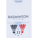 White Big Boys Badminton Club Tee