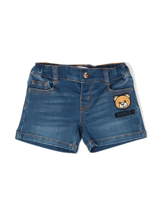 Denim Baby Bear Patch Shorts