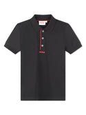 Black Short Sleeve Polo