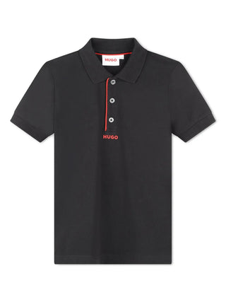 Black Short Sleeve Polo