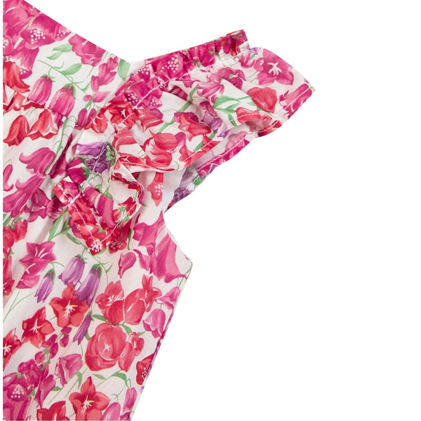 Pink Baby Liberty Floral Bubble Romper