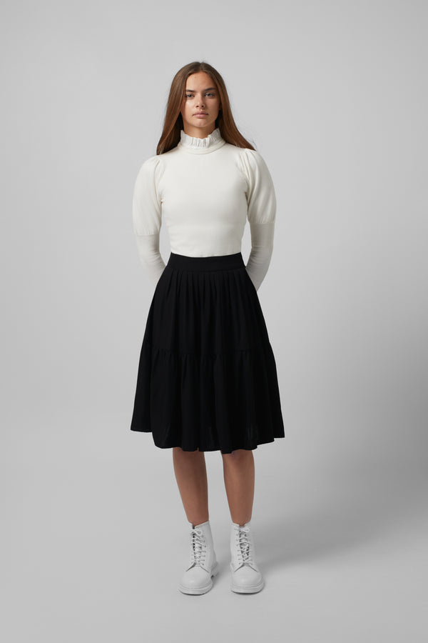 Tessa Black Tiered Skirt