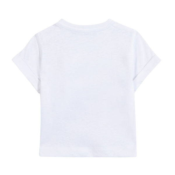 White Little Boys Badminton Club Tee