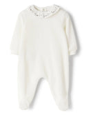 White Ruffle Collar Footie