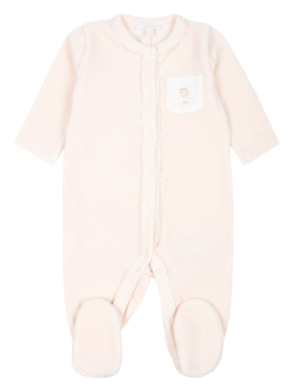 White Pale Pink 2 Footies Set