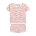 Pink Baby Crochet Short Set