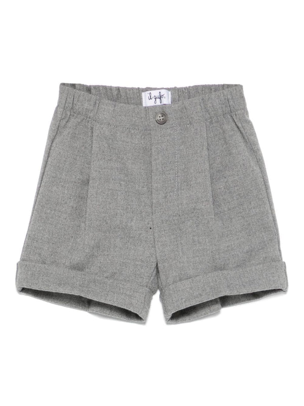 Cloud Grey Cuff Bermuda Shorts