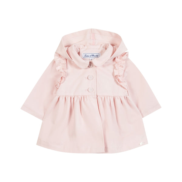 Pink Ruffle Hooded Jacket
