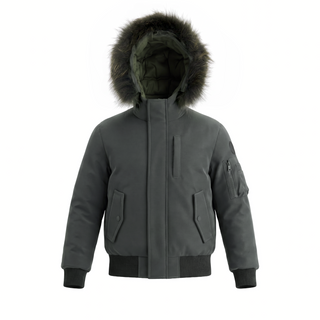 Green Matte Hooded Coat