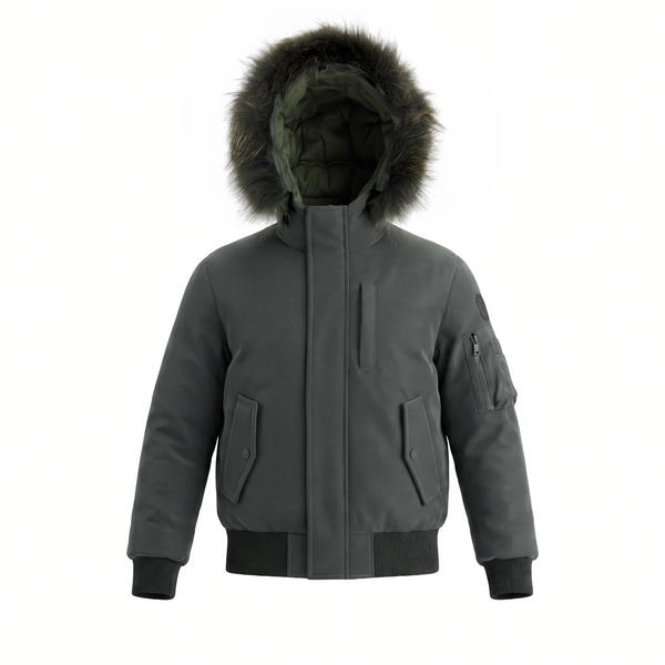 Green Matte Hooded Coat