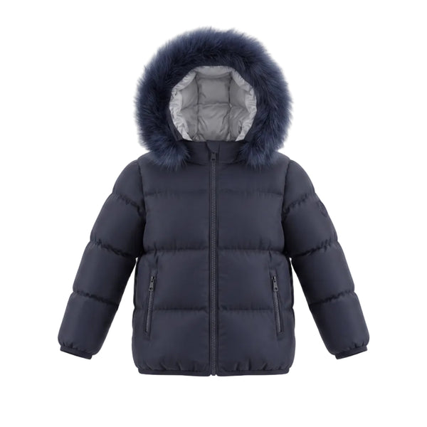 Navy with Grey Lining Coat