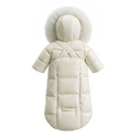 Ivory Fur Hooded Snow Suit Set