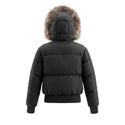 Black Scuba Contrast Bomber Coat