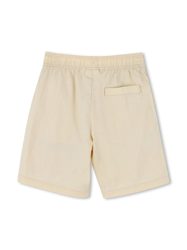 Beige Drawstring Shorts