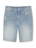 Bleach Denim Distress Shorts