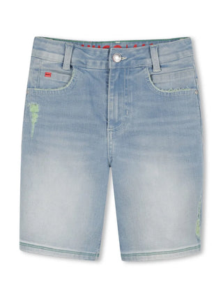 Bleach Denim Distress Shorts