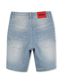 Bleach Denim Distress Shorts