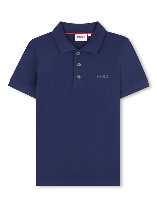 Navy Blue Basic Short Sleeve Polo